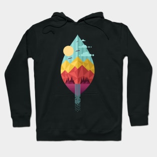 Geometric Nature Leaf Spring Hoodie